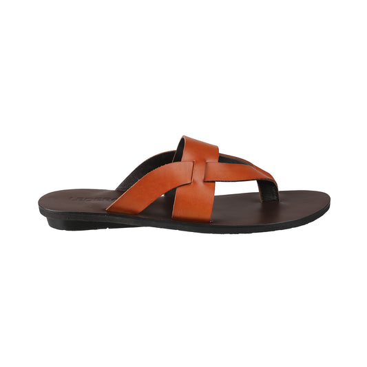 Ledero 12-1112 Tan Leather Flip Flops