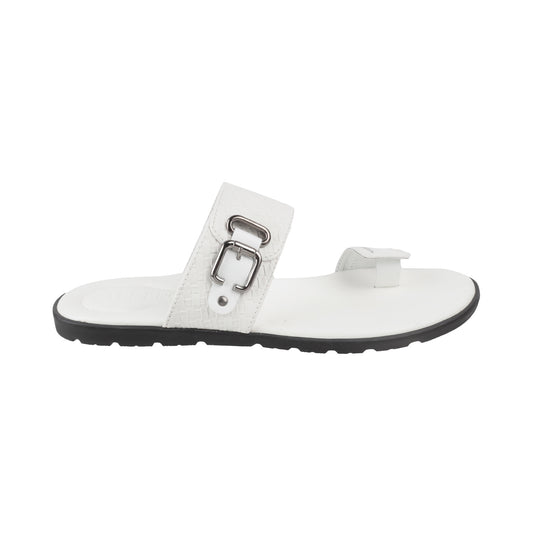 Ledero 13-225 White Slip On Sandal