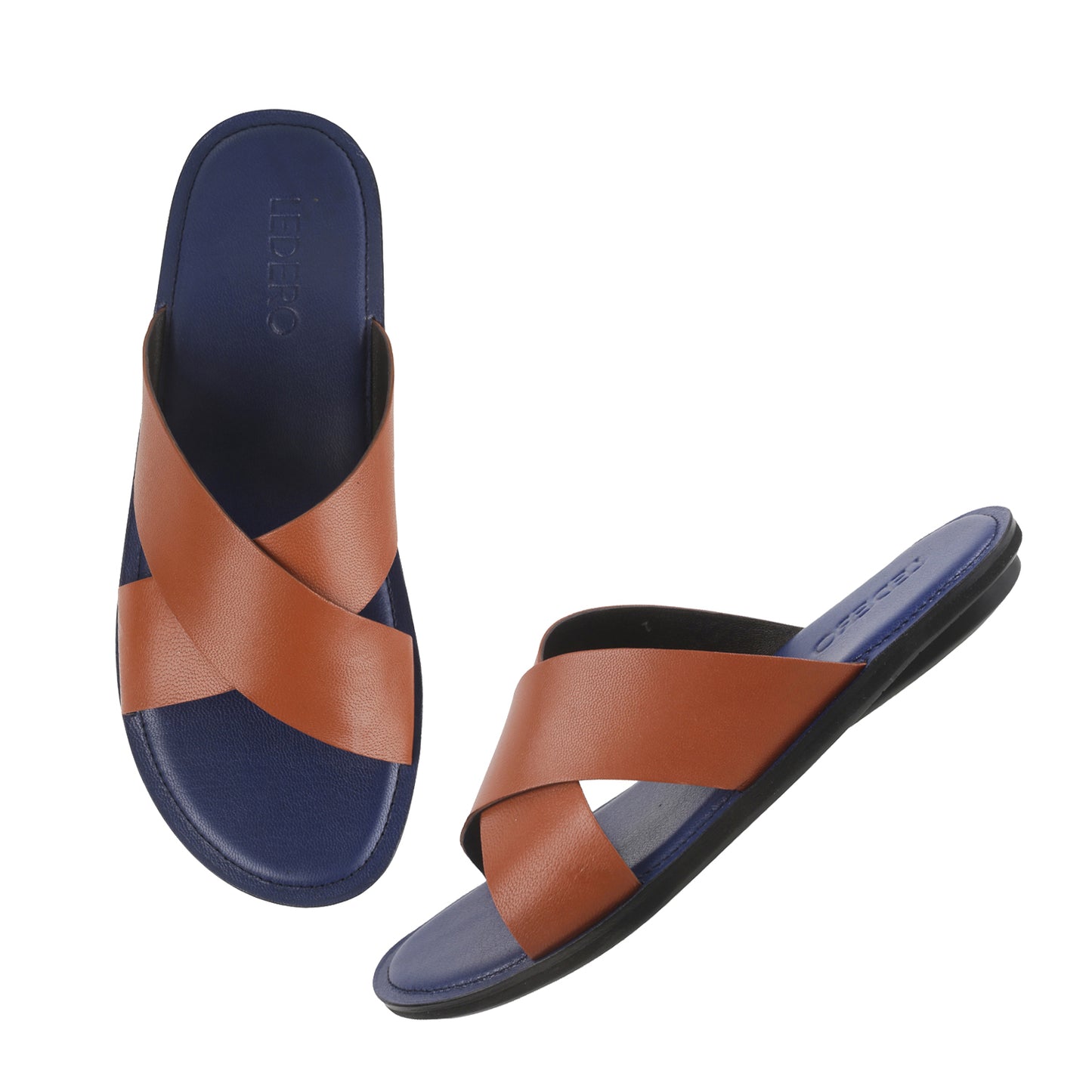Tan Crisscross Slip-ons for Men