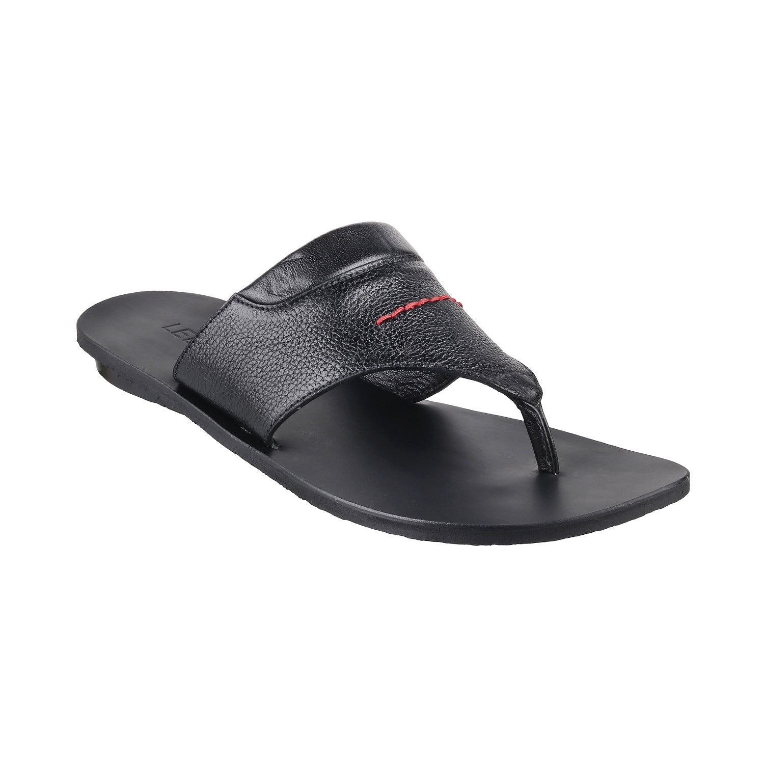Black leather flip flops womens sales