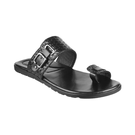 Ledero 13-225 Black Slip On Sandal