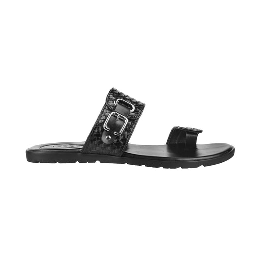 Ledero 13-225 Black Slip On Sandal