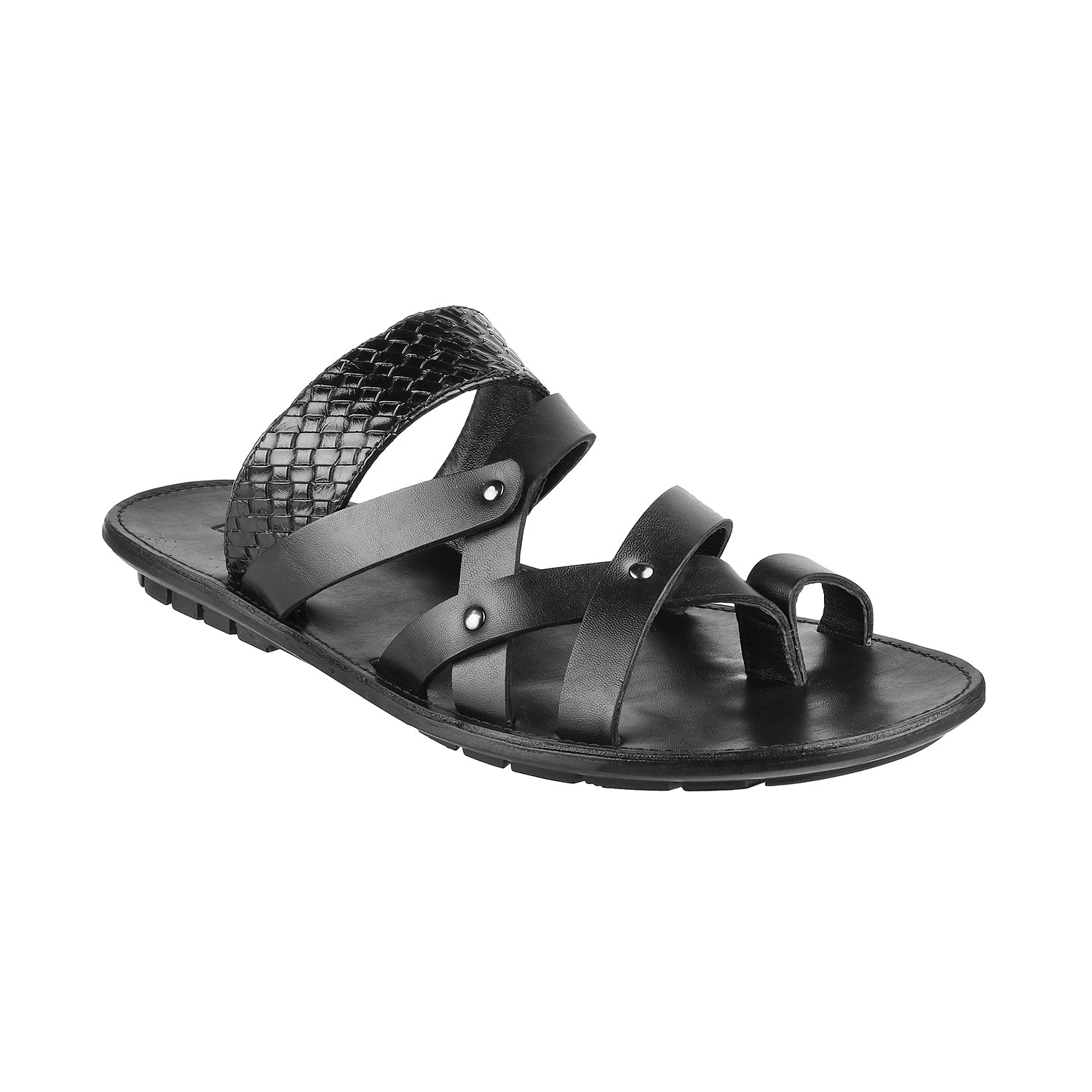Black slip sales on sandals