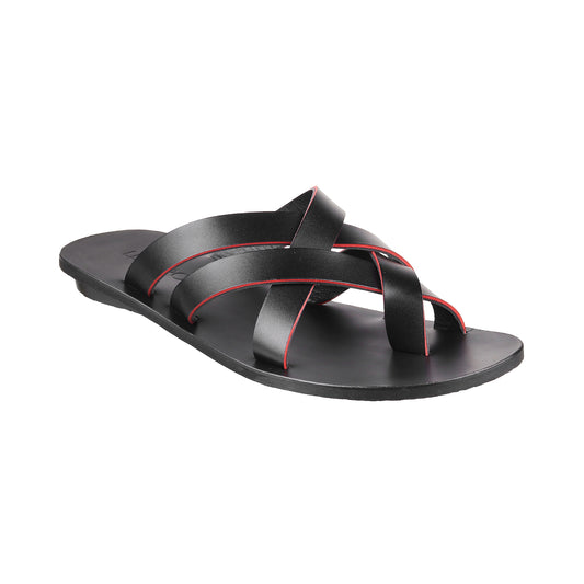 Ledero 14-217 Black Slip On Sandal
