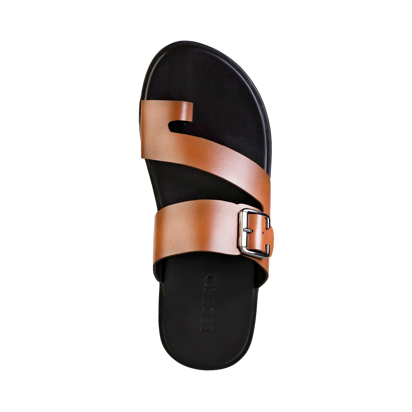Ledero 15-129 Tan Leather Slip on Sandal
