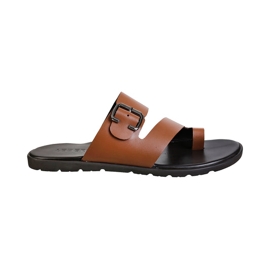 Ledero 15-129 Tan Leather Slip on Sandal