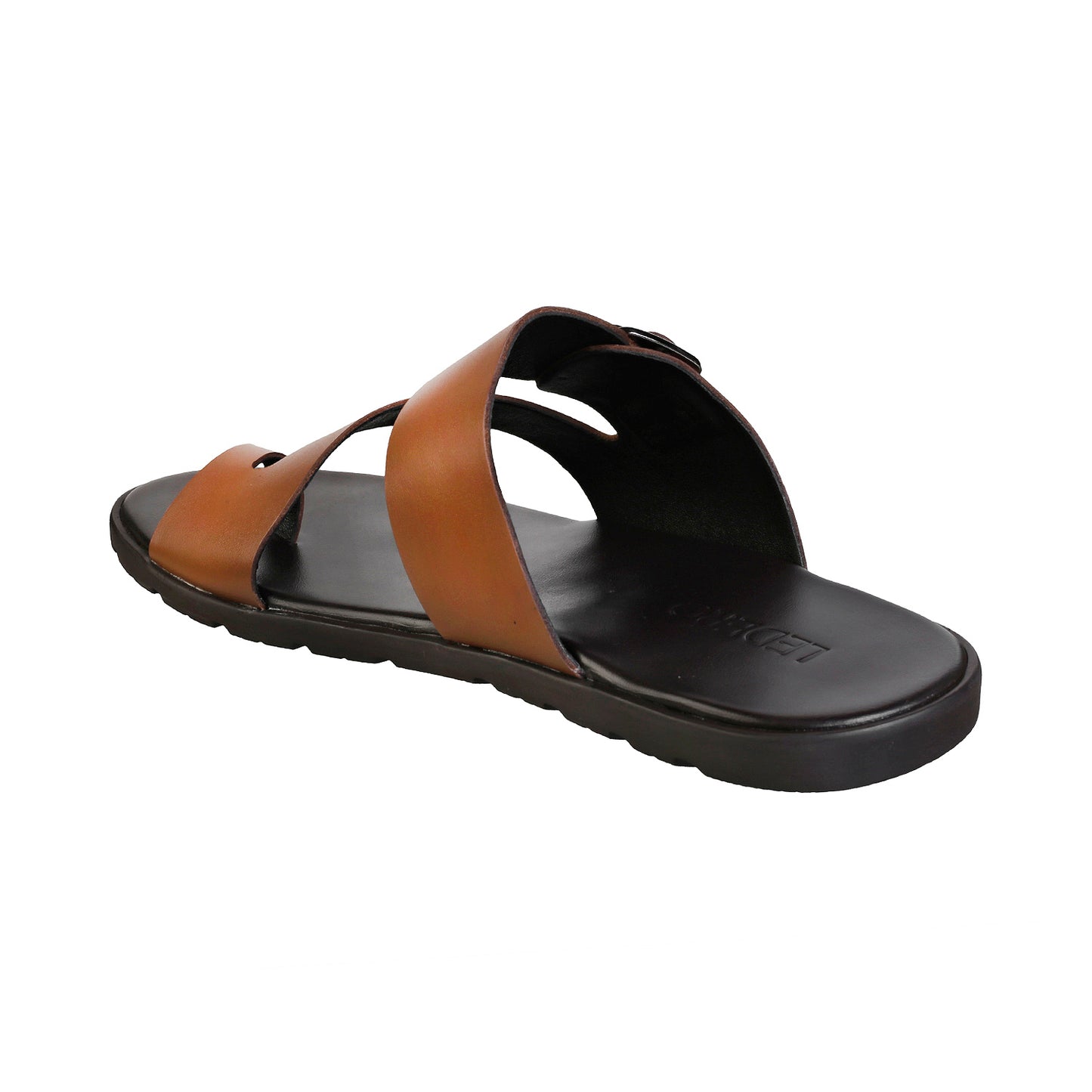 Ledero 15-129 Tan Leather Slip on Sandal