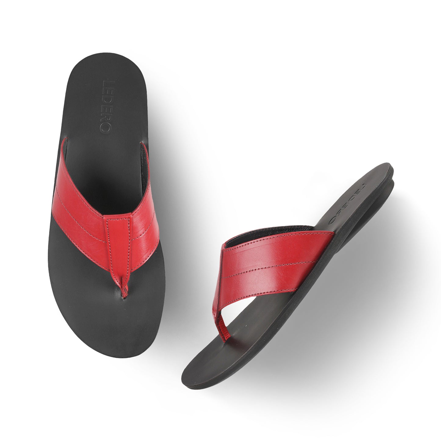 Ledero 12-2110 Red Flip Flops