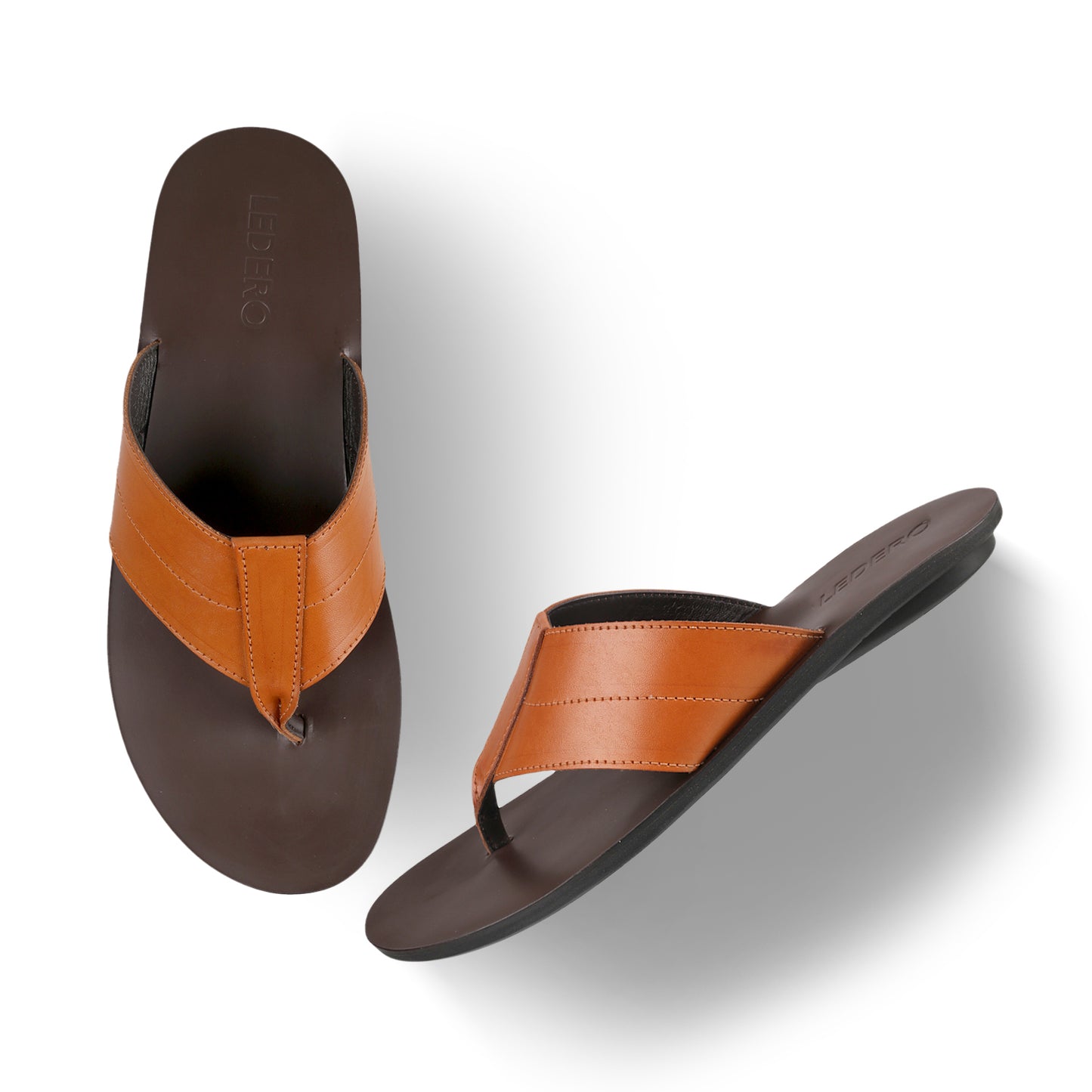 Ledero 12-2110 Tan Flip Flops