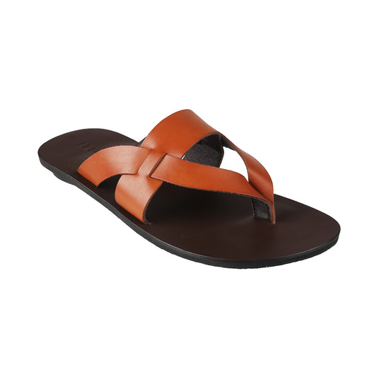 Ledero 12-1112 Tan Leather Flip Flops