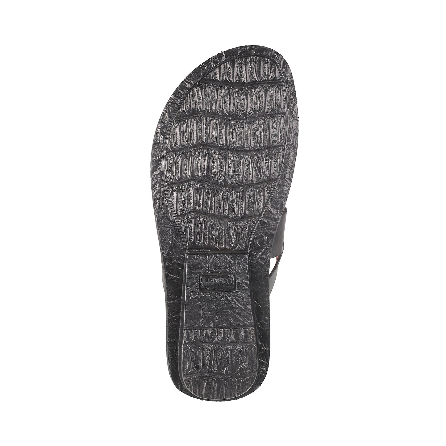 Ledero 12-1112 Black Leather Flip Flops