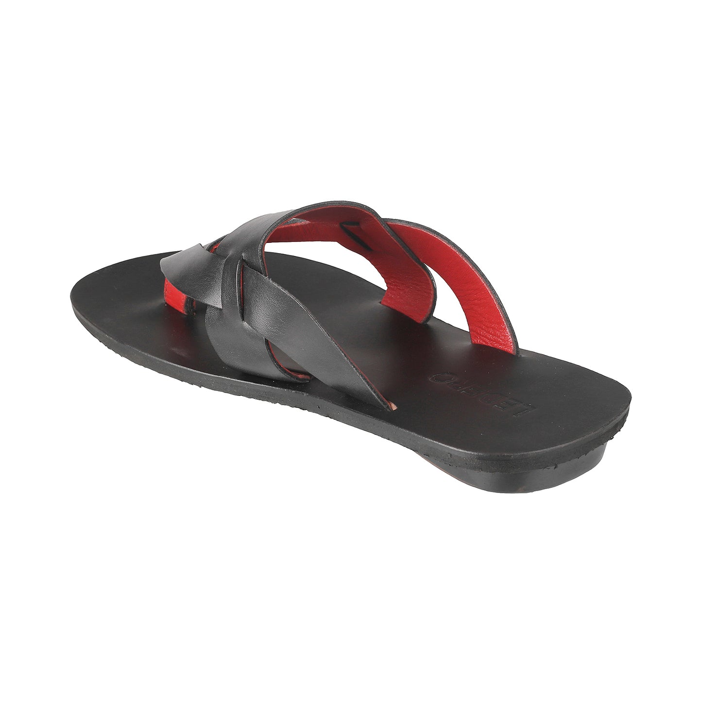 Ledero 12-1112 Black Leather Flip Flops