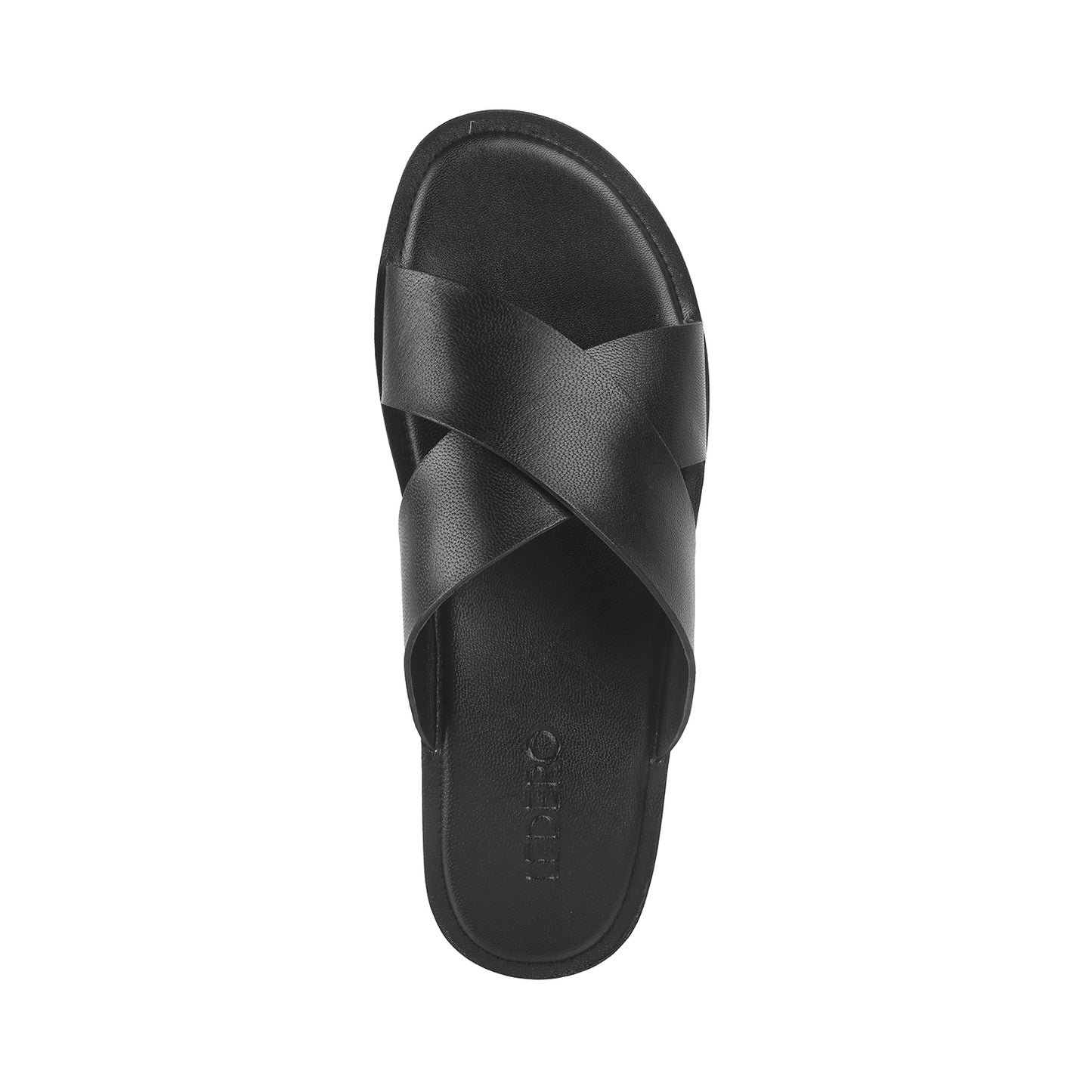 Black Crisscross Slip-ons for Men