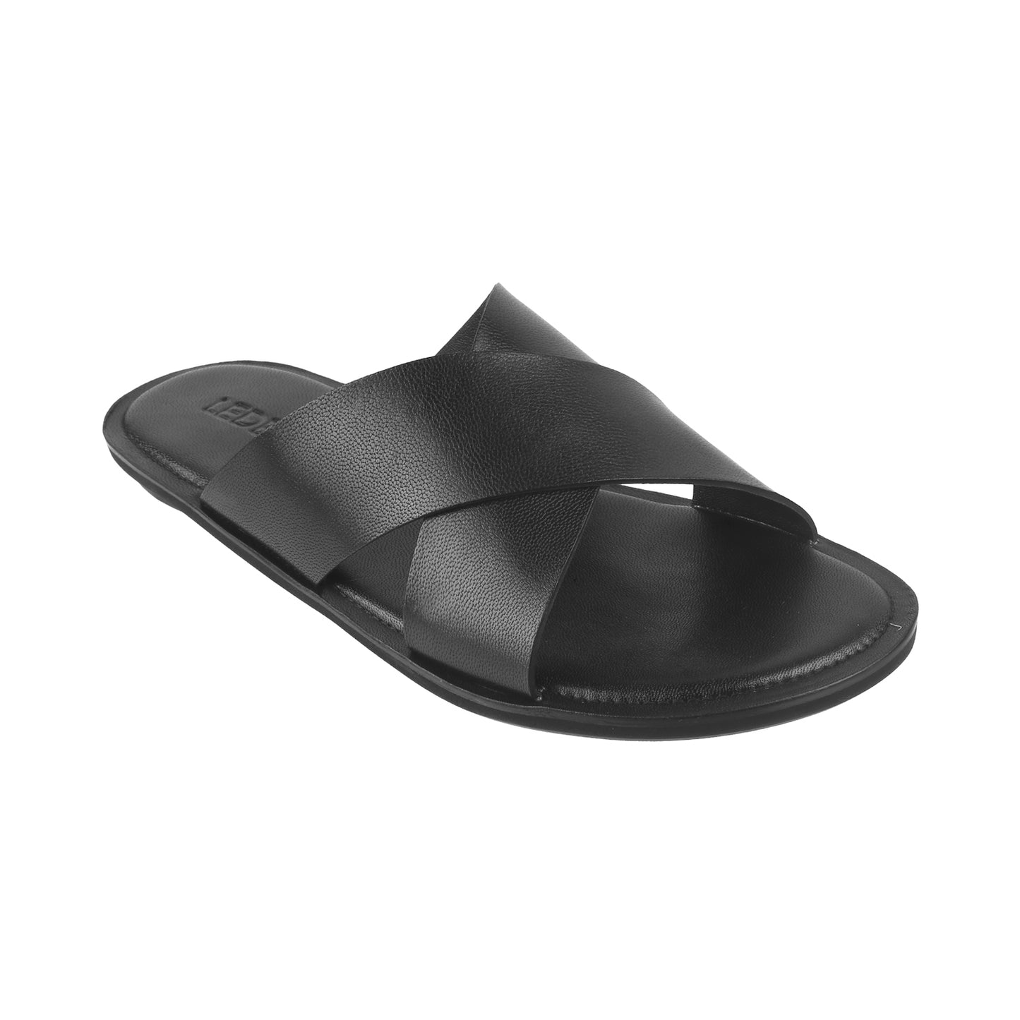 Black Crisscross Slip-ons for Men