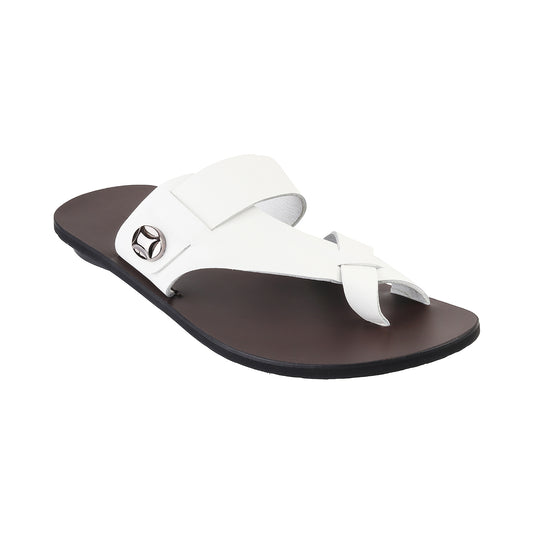White Milled leather Slip-on for Men