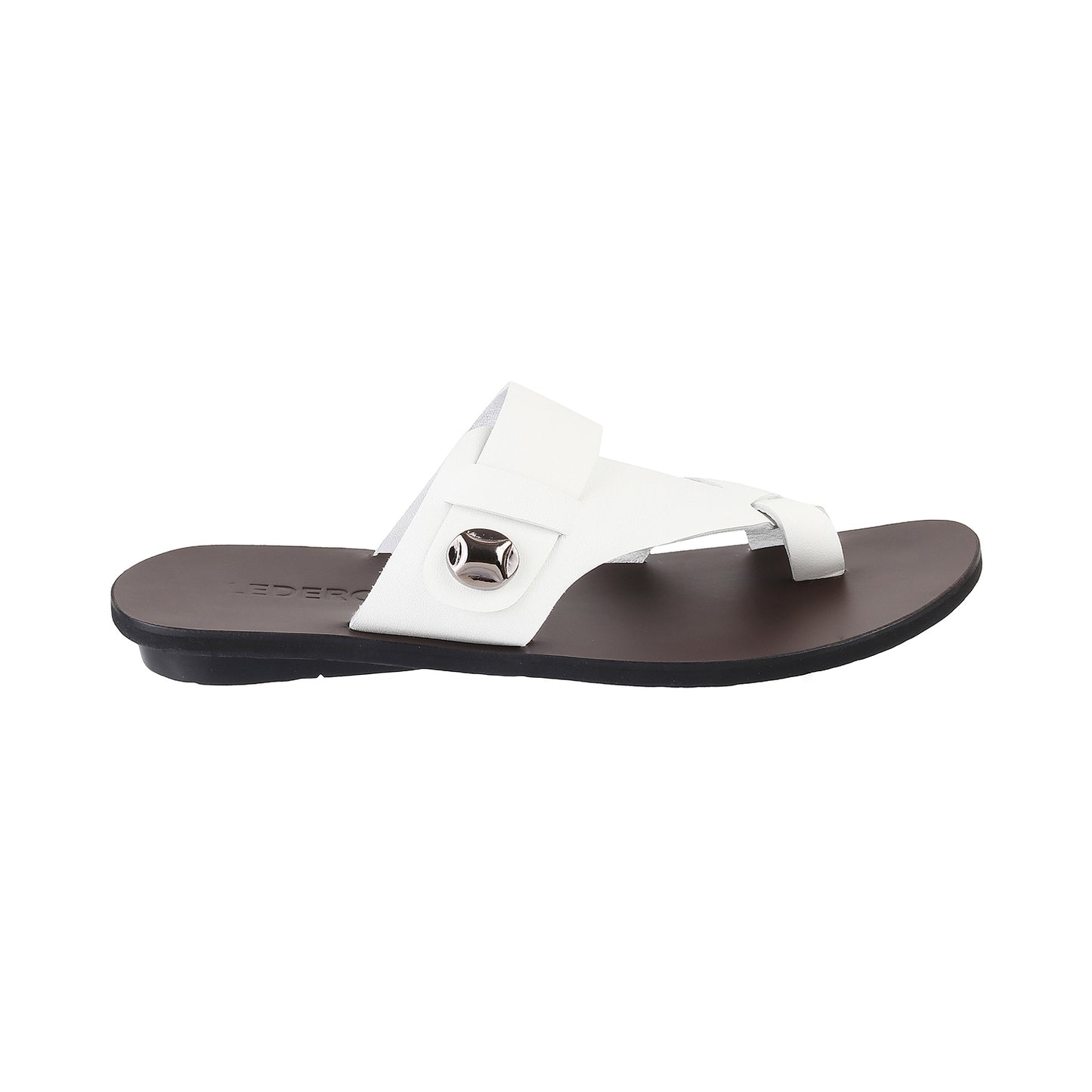 White Milled leather Slip-on for Men