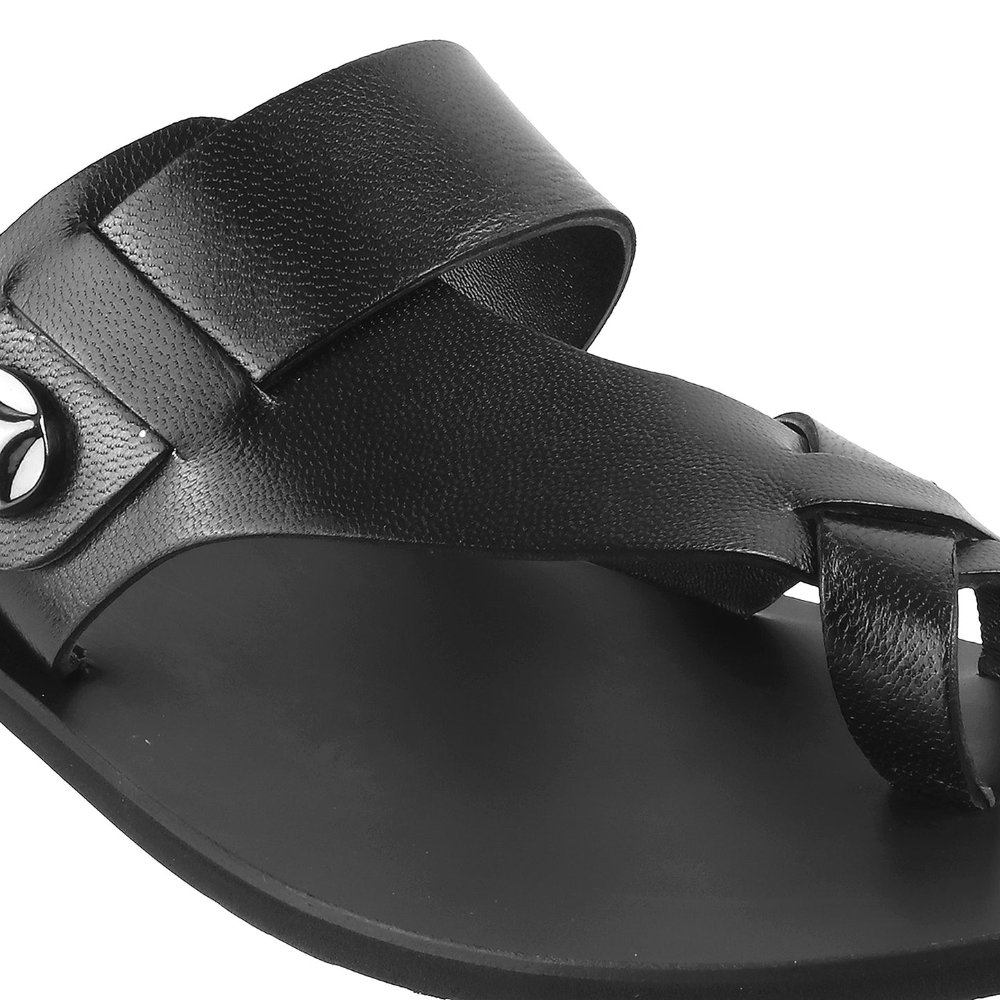 Black Milled leather Slip-on for Men