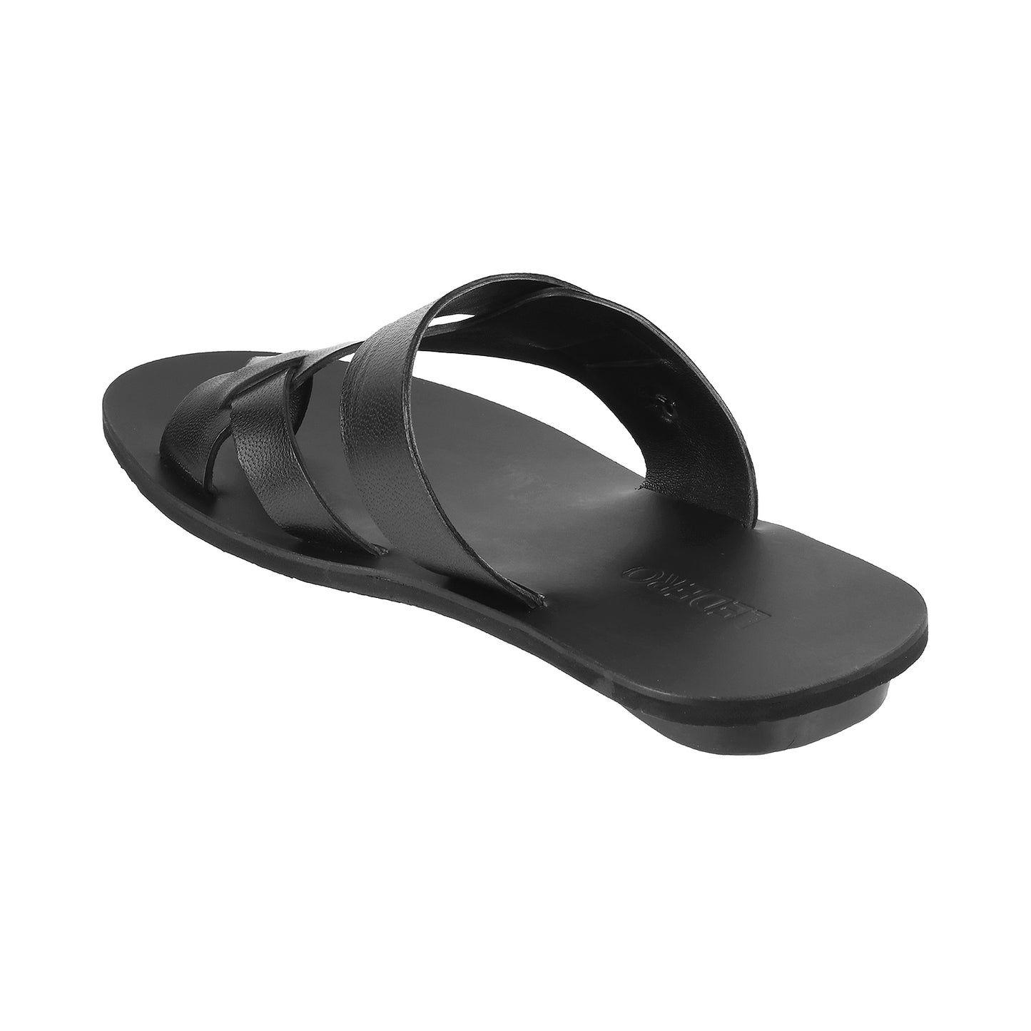 Black Milled leather Slip-on for Men