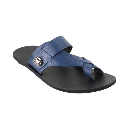 Blue Milled leather Slip-on for Men