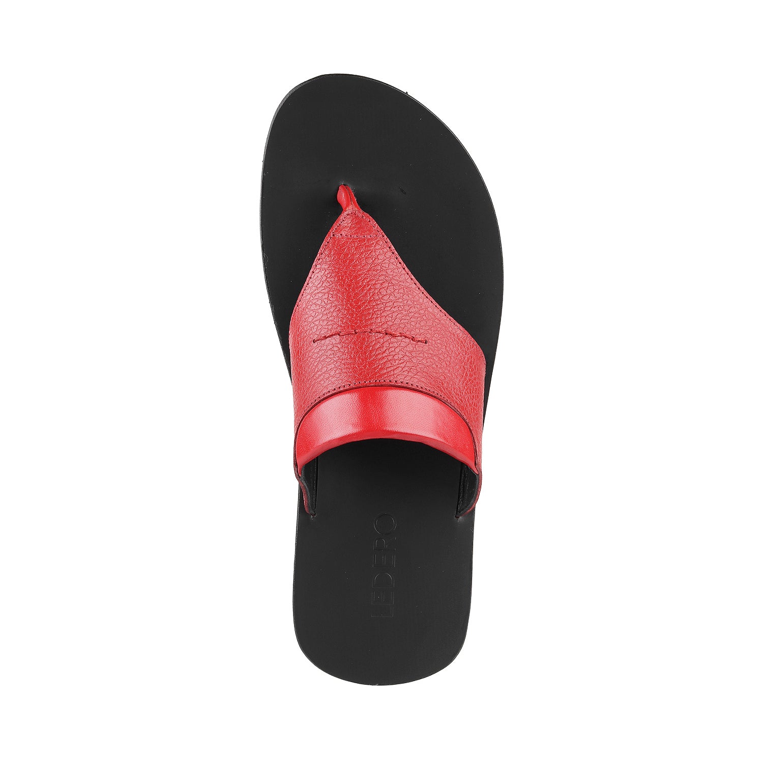 Red leather flip flops new arrivals